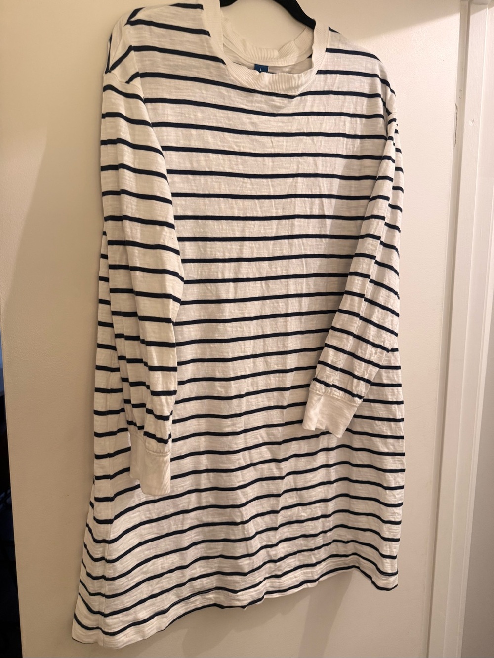 Old Navy White and Navy Striped Mini Dress